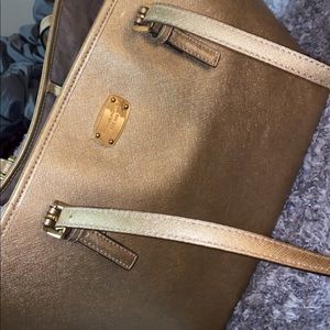Large MK tote gold sparkle